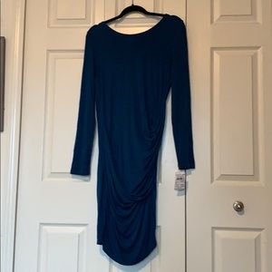 NEW WITH TAGS!! Teal ruched mini dress! Adorbs❤️❤️